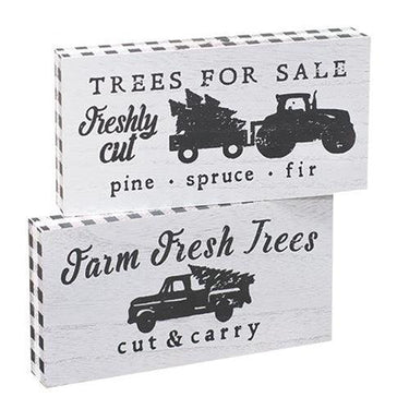 Farm Fresh Tree Block 2 Asstd - The Fox Decor